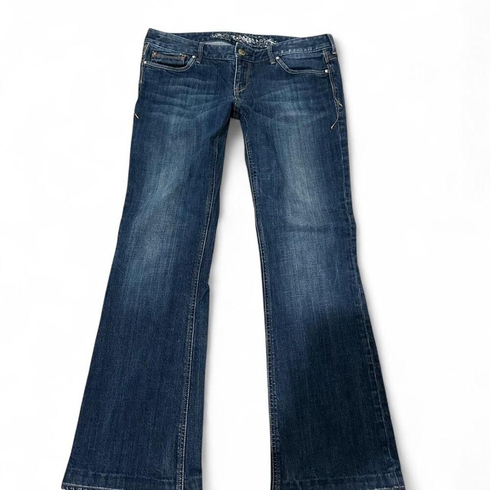 Express Women's Blue and Navy Jeans